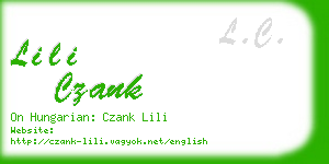 lili czank business card